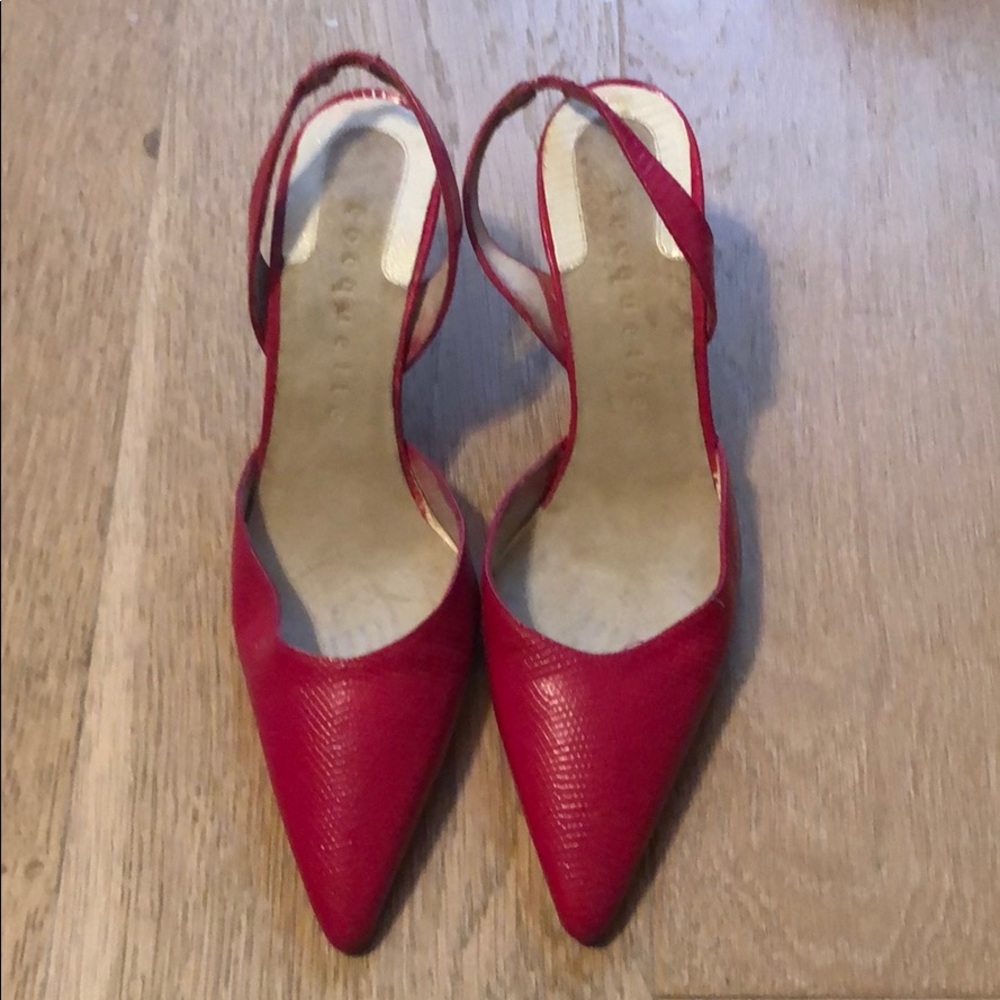 Hot pink sling backs